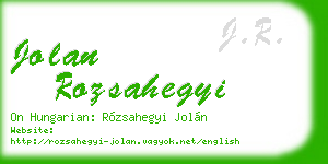 jolan rozsahegyi business card